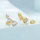 925 Sterling Silver Earrings with Pavé Setting CZ | Size 0.6*1.45cm for Women-4