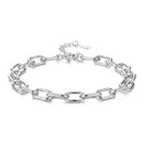 925 Sterling Silver White Gold Plated 15+6cm Adjustable Bracelet for Women-3