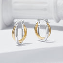 925 Sterling Silver Earrings with Platinum and Gold Plating for Women-4