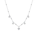 925 Sterling Silver 5.0mm Moissanite Necklace for Women-2