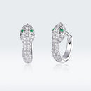 925 Sterling Silver Earrings with Plated Platinum and CZ for Women-4