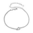 925 Sterling Silver & Plated White Gold Bracelet for Women-1