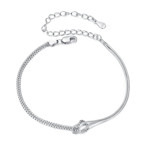 925 Sterling Silver & Plated White Gold Bracelet for Women