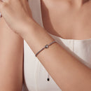 925 Sterling Silver Moissanite Heart Bracelet for Women - Silver - 15+6cm Length, 0.3cm Thickness-6