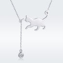 925 Sterling Silver Necklace 38-45cm with 1.4*2.5cm Pendant for Women-2