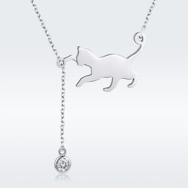 925 Sterling Silver Necklace 38-45cm with 1.4*2.5cm Pendant for Women - 0