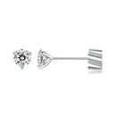 925 Sterling Silver Moissanite Earring 0.7cm White Gold Plated for Women-5
