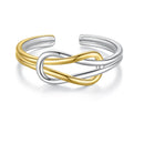925 Sterling Silver Plated White Gold Ring for Women-1