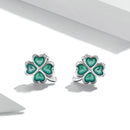925 Sterling Silver Enamel Plated Platinum Earrings for Women-2