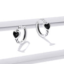 925 Sterling Silver Oxidized Enamel Earrings for Women - 1.2*0.5 cm-3