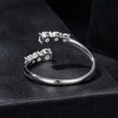 925 Sterling Silver Moissanite Ring for Women - Size E - Plated White Gold-1