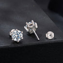 925 Sterling Silver 0.65 Carat Moissanite Earrings for Women-4