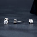 925 Sterling Silver Earrings with Moissanite in Style S, 0.5cm for Women-6