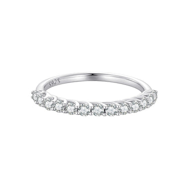 925 Sterling Silver Moissanite 0.03ct Ring Size 6A for Women - 0