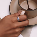 925 Sterling Silver Heart 8mm CZ Ring Size 6 for Women-7