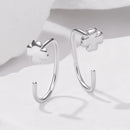 S925 Silver Brass and White Gold Plated 1.4cm Earrings for Women-4