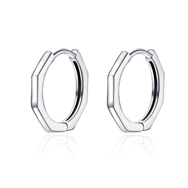 925 Sterling Silver Earrings 1.6*1.5 Size for Unisex - 0