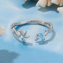 925 Sterling Silver Ring with White Gold Plating, 0.16cm Width for Women-4