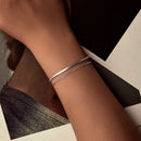 925 Sterling Silver 15+6cm White Gold Plated Bracelet for Women-6