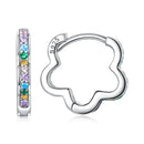 925 Sterling Silver Earrings with Pavé Setting CZ and Platinum Plating for Women-4