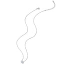 925 Sterling Silver Adjustable Necklace with CZ Pendants for Women-6