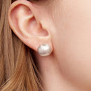 925 Sterling Silver 1.4cm White Gold Plated Earrings-6