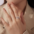 925 Sterling Silver White Gold Plated Pavé Setting Rings for Women-6