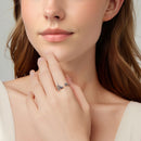 925 Sterling Silver Oxidized Glass Ring-6