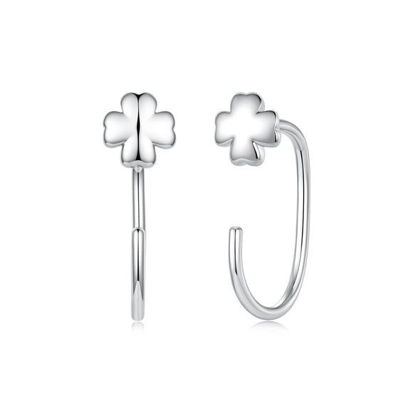 S925 Silver Brass and White Gold Plated 1.4cm Earrings for Women
