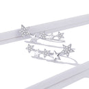 925 Sterling Silver Earrings with Plated Platinum and Pavé Setting CZ-3