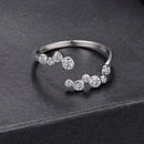 925 Sterling Silver Moissanite 0.06 Carat Ring for Women, Size E-3