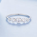 925 Sterling Silver Ring Size 6.0 with Pavé CZ in White Gold Finish for Women-2