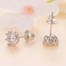 925 Sterling Silver Moissanite 0.5 Carat Earrings for Women-7