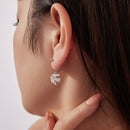 925 Sterling Silver Earrings with Pavé Setting CZ and White Gold Plating for Women-6
