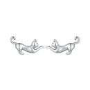 925 Sterling Silver Oxidized Earrings - 7*11mm for Women-1