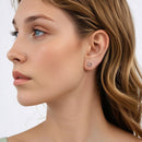 925 Sterling Silver Plated White Gold Earrings-7