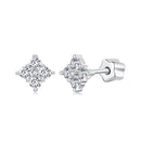 925 Sterling Silver 10mm Moissanite Earrings for Women-2
