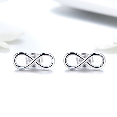 925 Sterling Silver Earrings for Women - 0.6*1.3 cm, Plated Platinum - 0