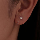 925 Sterling Silver Plated White Gold Earrings for Women-6