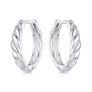 925 Sterling Silver Plated White Gold Earrings for Women - Size 11*3mm-4
