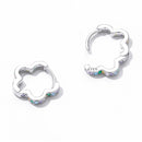 925 Sterling Silver Earrings with Pavé Setting CZ and Platinum Plating for Women-7