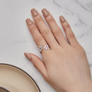 925 Sterling Silver Enamel Plated Platinum Ring 1.9mm for Women-5