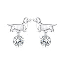 925 Sterling Silver White Gold Plated Pavé Setting CZ Earrings for Women-2