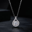 925 Sterling Silver Moissanite Necklace with CZ, 400mm Length, 15x10mm Pendant for Women-4