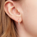 925 Sterling Silver Plated White Gold Earrings with CZ for Women-6