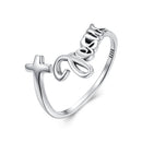 925 Sterling Silver Oxidized Silver Ring for Women-1