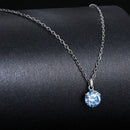 925 Sterling Silver Moissanite 6.5mm Diamond-like Pendant Necklace for Women-6
