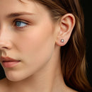 925 Sterling Silver Moissanite Earrings 0.6cm for Women-6