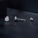 925 Sterling Silver 4mm Moissanite Earrings with Platinum Plating for Women-5