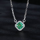 925 Sterling Silver 0.6 Carat Moissanite Pendant Necklace for Women-7